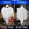 Hanging Ghost Decor - 47" Light Up Hanging Ghost with Blue LED Light, Halloween Ghost for Haunted House Prop Spooky Yard Lawn Porch Door Party Decor Supplies